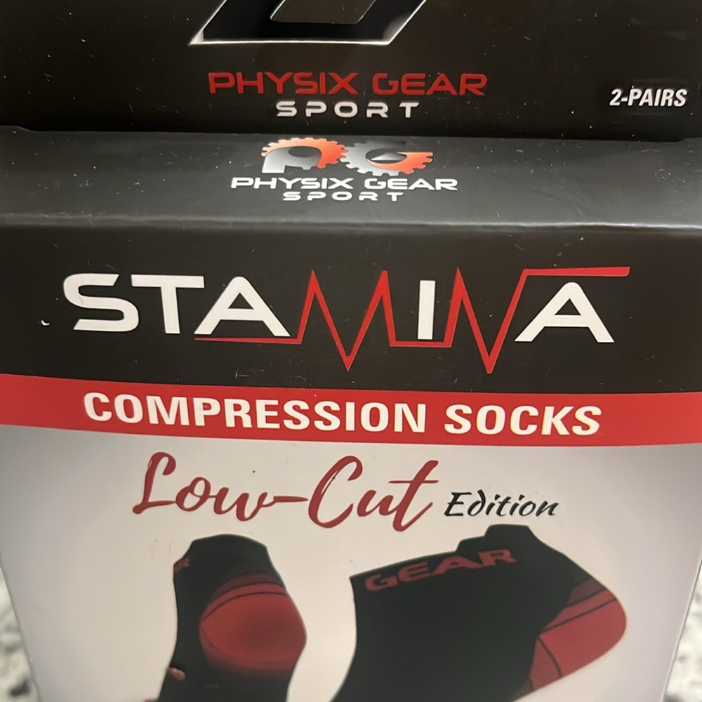 Stamina Compression Socks Low-Cut Edition 2 Pairs Performance Design Comfort - Picture 3 of 5
